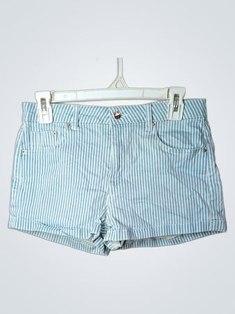Stradivarius Gestreifte Denim-Shorts