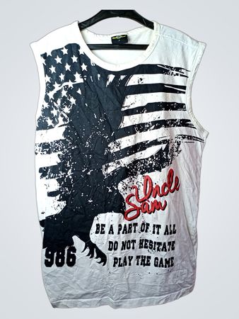 Uncle Sam Eagle American Flag Ärmelloses T‑Shirt