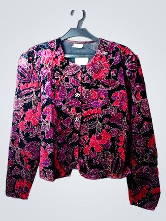 Blütenveloursjacke