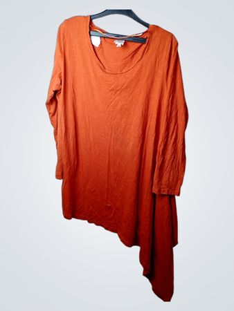 MONKI Orange asymmetrische Tunika