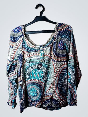 Cache Cache Damenoberteil mit Boho-Muster und langen Ärmeln