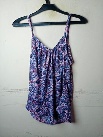 Colours of the World Damen-Spitzentop mit Paisley-Muster