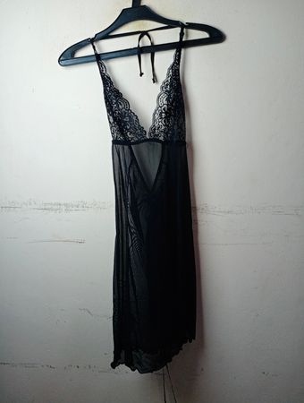 SexyAvenue Schwarzes Babydoll mit Spitzenbesatz