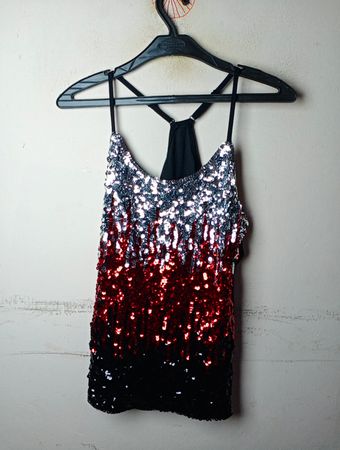Pailletten-Tanktop