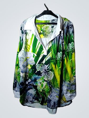 Langärmeliges Hemd mit Blumenmuster