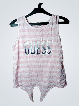 Guess Pink gestreiftes Pailletten-Top