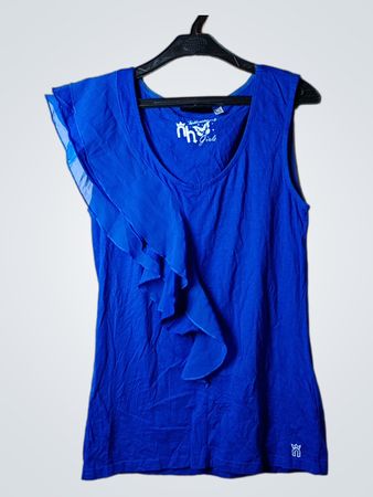 NEIGHBORHOOD Blue Ruffle Tank Top