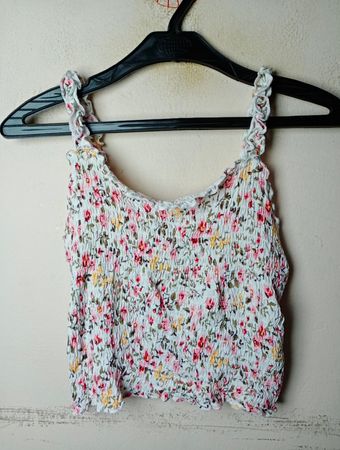 FB Sister Floral gerafftes Trägertop
