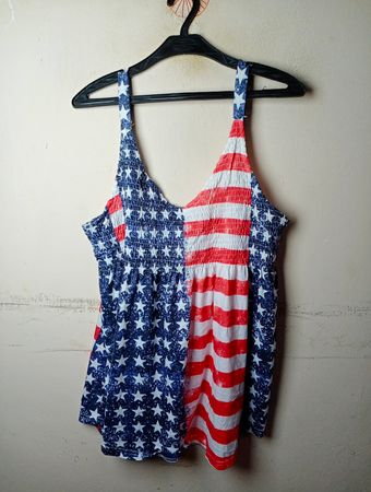 Tanktop mit amerikanischer Flaggen-Print