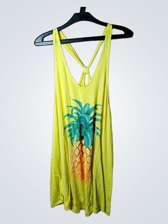 Gelbes Tanktop mit Ananas-Print