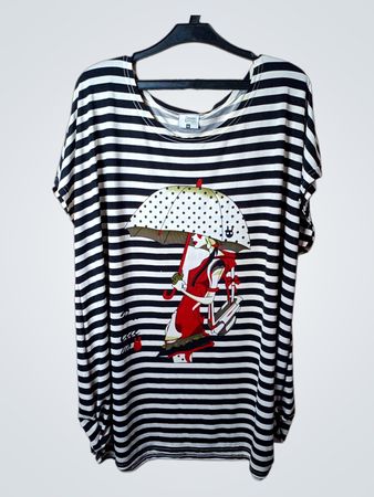 Seven Lemon gestreiftes Grafik-T-Shirt