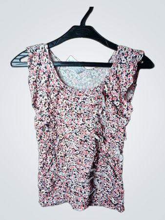 C&A Here+There Floral gerafftes Trägeroberteil