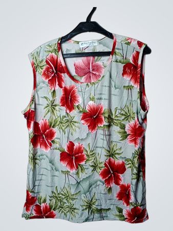 Dian Dian Tong Fashion ärmelloses Oberteil mit Blumenmuster