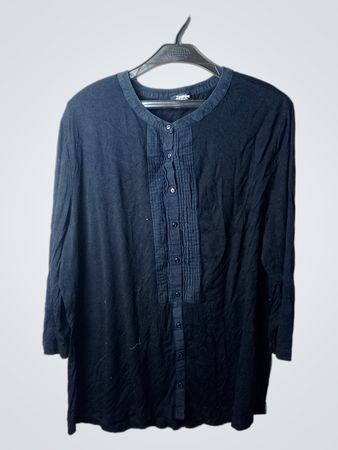 Zamba Clothing Co. schwarze Tunika mit Knopfleiste