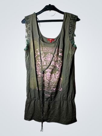 XX Jeans ärmelloses Top mit pinker Grafik