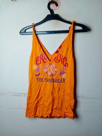 EDC by Esprit "GREYING THE CARIBBEAN" orange Tanktop
