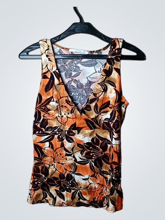 Xanaka ärmelloses V‑Neck-Top mit floralem Druck