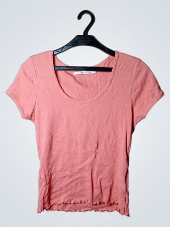 Tommy Hilfiger Rippstrick-Cropped-T-Shirt