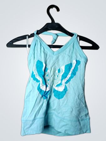 X-Mail Blue Tank Top mit Schmetterlingsgrafik