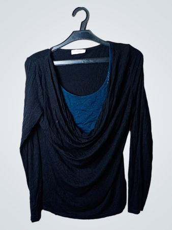 Orsay schwarzes Longsleeve-Lagenoberteil