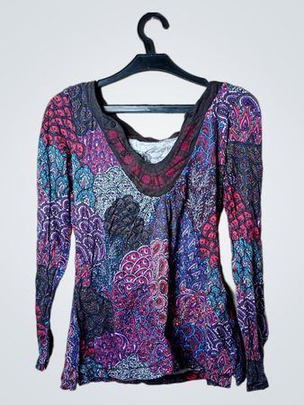 EDC by Esprit Women's Long Sleeve Paisley Print Top
