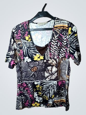 CANDA COLLECTION AT C&A Damen Kurzarm-V-Ausschnitt-Oberteil