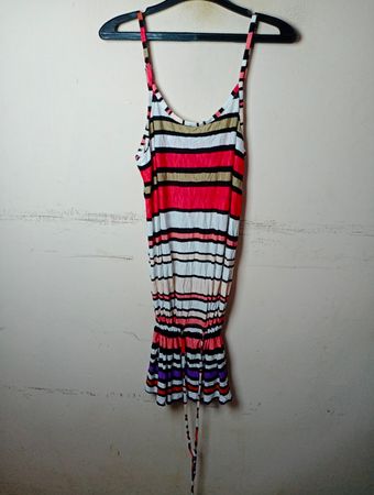 Yessica Striped Spaghetti Strap Dress