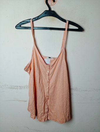 Peach Cami Top with Buttons