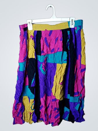 SET & MATCH Women's Multicolor Patchwork Skirt