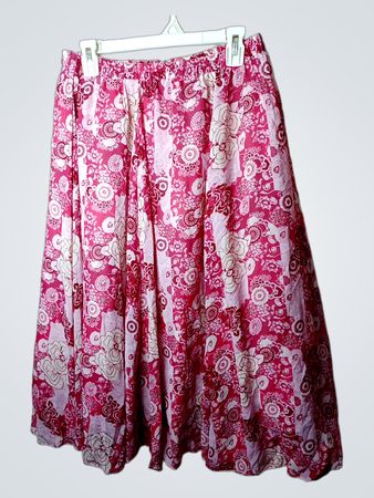 Gonna lunga maxi floreale Dany Pink