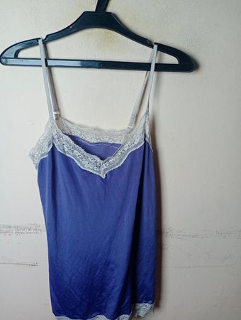Purple Cami with Lace Trim