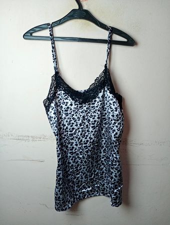 Multi Sesi Leopardenmuster Spitzenbesatz Camisole-Top