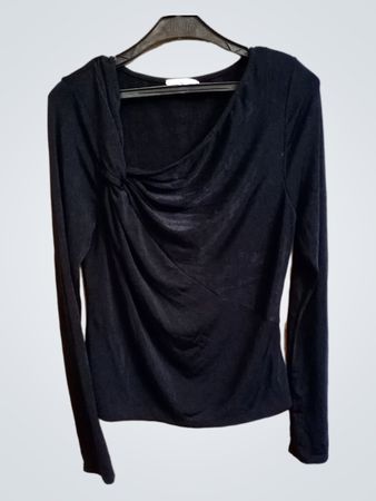 GOOD AMERICAN Black Long Sleeve Top