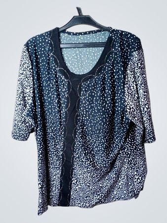 Black and White Polka Dot Blouse