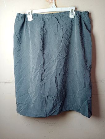Grey Elastic Waist Skirt