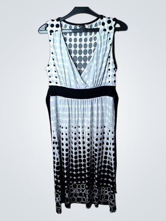 K Woman ärmelloses V-Ausschnitt Kleid mit Polka-Dot-Muster