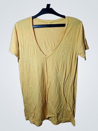 Frenchi Yellow V-Neck T-Shirt