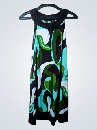 Robe sans manches à imprimé graphique pour femme Lilly Collection