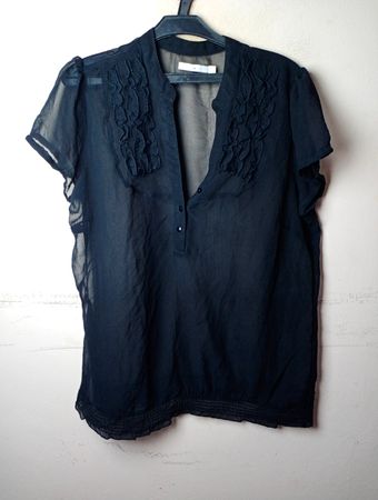 ONLY Edge Collection Black Sheer Blouse