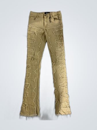 Guapi Distressed Tan Jeans