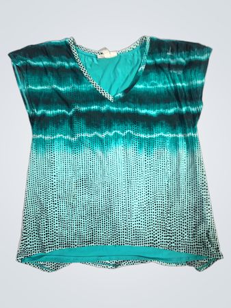 Dana Buchman Teal Gradient Top