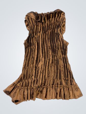 Brown Ruffled Dress