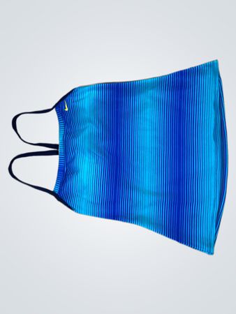 Nike Blue Ribbed Sports Bra