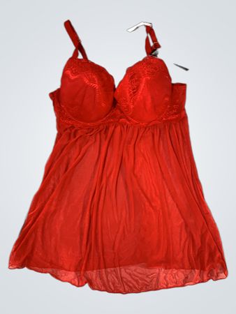Daisy Fuentes Red Babydoll Lingerie Set