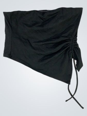 Madden NYC Black Ruched Tube Top