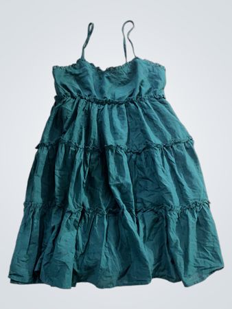 MAX+ASH Grünes gestuftes Kleid