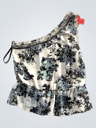 Jessica Simpson Floral One-Shoulder Peplum Top