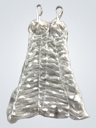 Avidlove Rüschendes Herz-Mesh-Mini-Kleid