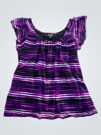 WORTHINGTON Lila Gestreiftes Top