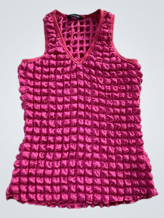 CHICME Pink Texturiertes Ärmelloses Top
